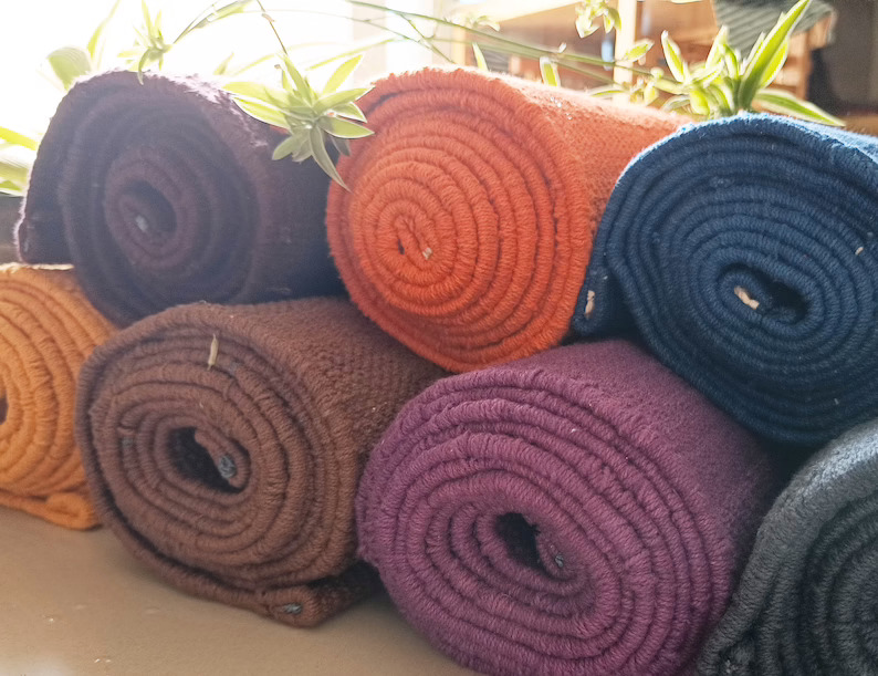 AbhinehKrafts Organic Cotton Handwoven Mat for Yoga